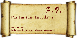 Pintarics István névjegykártya