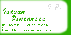 istvan pintarics business card